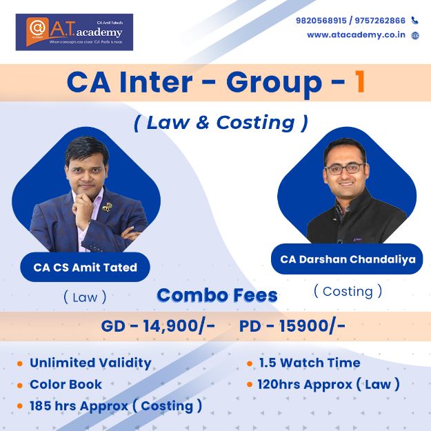 Picture of Combo CA Inter-Group -1- Law & Costing 