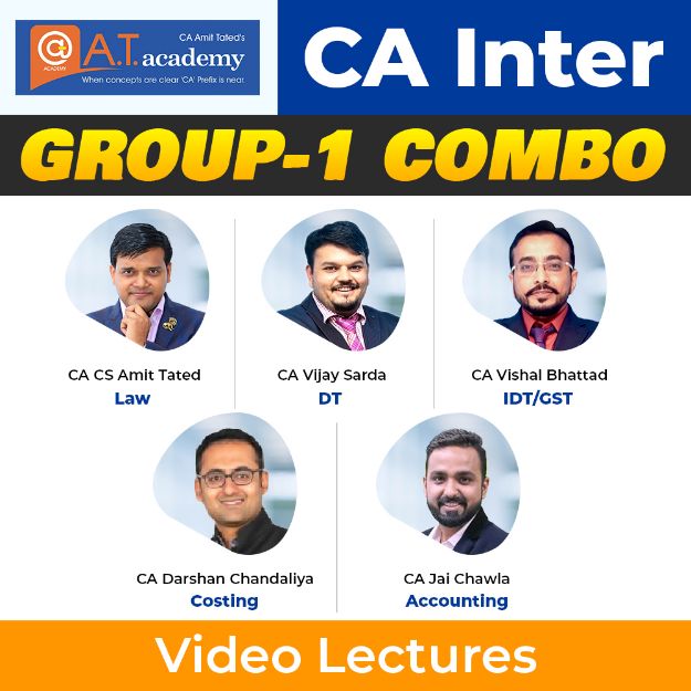 Picture of CA Inter Group 1 Combo- by CA Amit Tated  , CA Vijay Sarda , CA Vishal Bhattad , CA Darshan Chandaliya  , CA Jai Chawla 