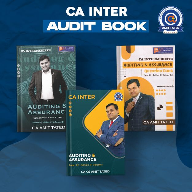 Picture of CA INTER AUDIT BOOK + QUESTION BANK + INTEGRATED CASE STUDY by CA Amit Tated  (OLD SYLLABUS)