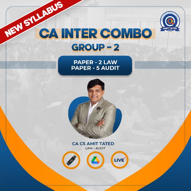 COMBO : AUDIT +  LAW BY CA CS AMIT TATED (NEW SYLLABUS)