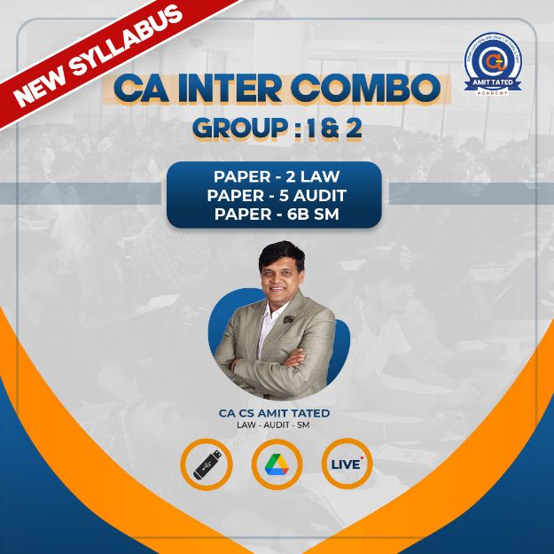 COMBO : AUDIT + SM + LAW BY CA CS AMIT TATED (NEW SYLLABUS)