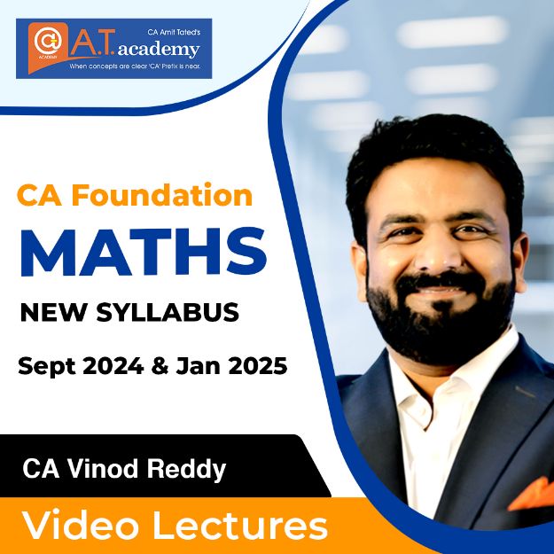 Picture of CA Foundation Maths New Syllabus 10th April 2024 by CA Vinod Reddy