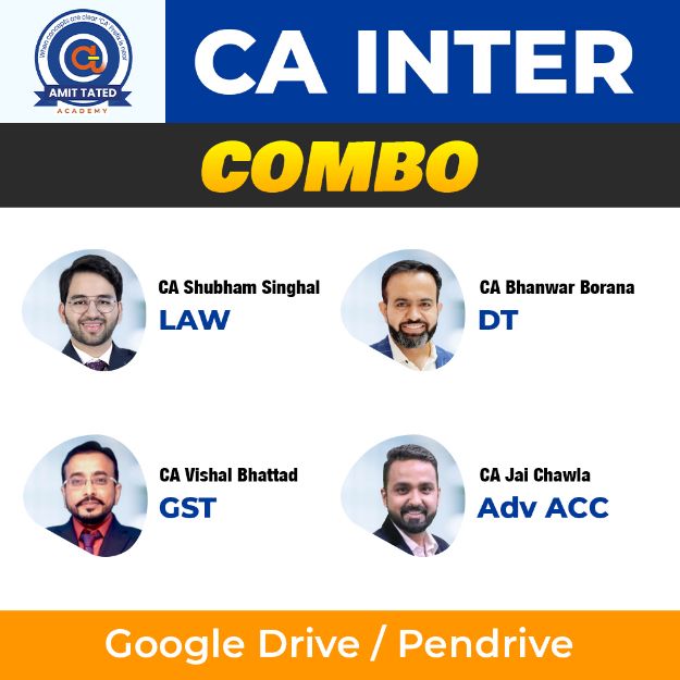 Picture of New CA Inter Combo I Adv Acc, Law,DT, GST I Regular Batch I By CA Jai Chawla, CA Shubham Singhal, CA Bhanwar Borana, CA Vishal Bhattad I Sep 2024 & Jan 2025