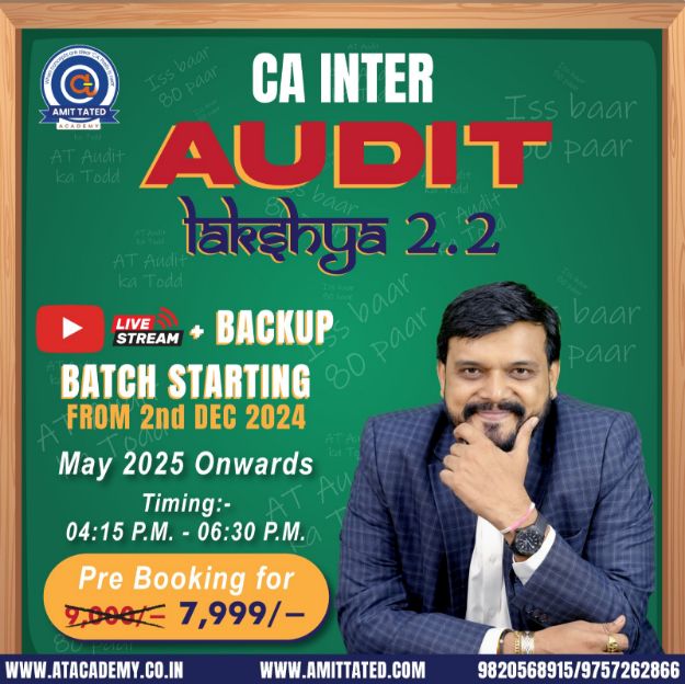 Picture of CA INTERMEDIATE AUDIT FOR MAY & SEPTEMBER 2025