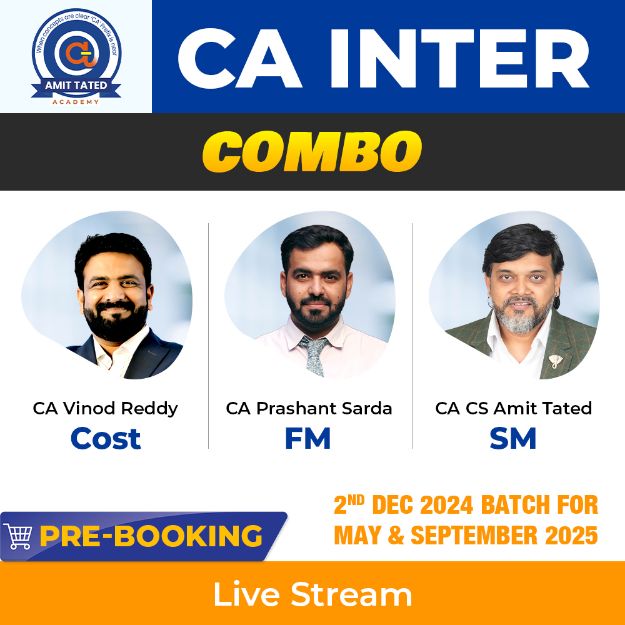 Picture of CA Inter Combo Cost, FM & SM BY Vinod Reddy,Prashant Sarda and Amit Tated - May/Sep 2025