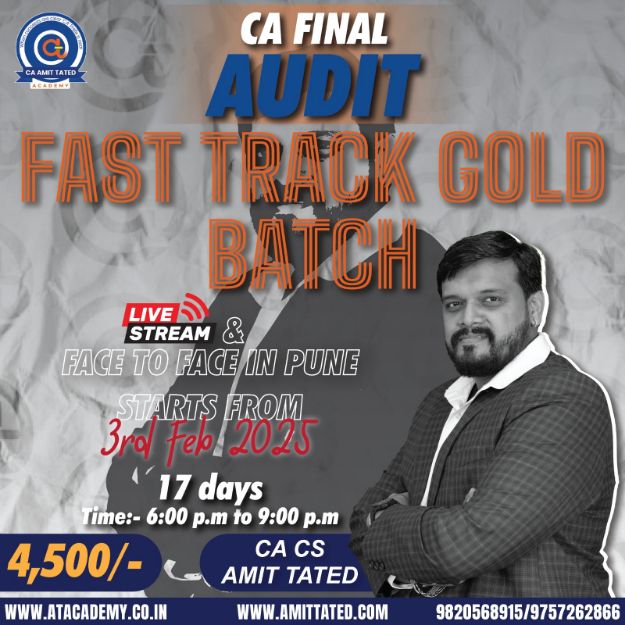 Picture of CA FINAL AUDIT FAST TRACK GOLD BATCH BY CA CS AMIT TATED 