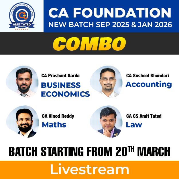 Picture of CA FOUNDATION FOR SEP 2025 & JAN 2026 BATCH STARTING FROM 20TH MARCH