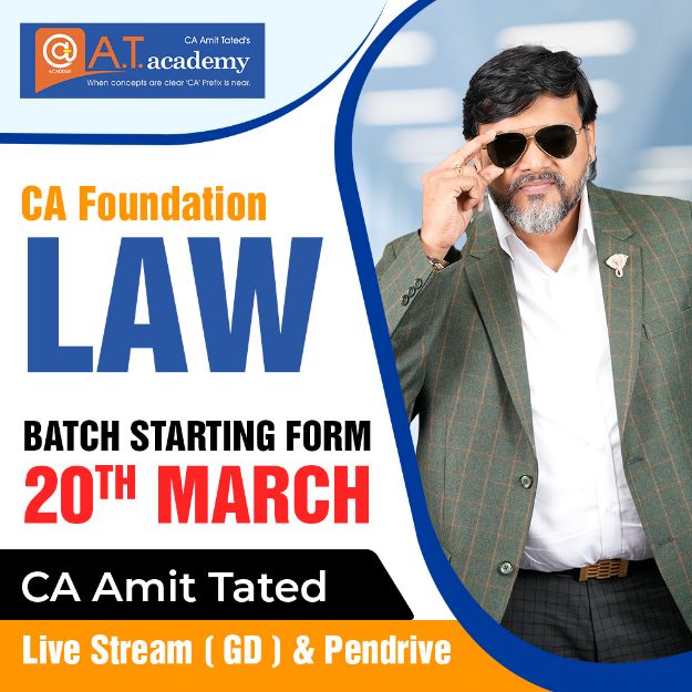 Picture of CA Foundation Law For Sep 25 & Jan 26 By CA Amit Tated