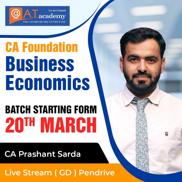 Picture of CA Foundation Business Economics For Sep 25 & Jan 26 By CA Prashant Sarda