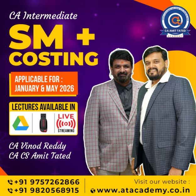 Picture of CA INTER SM + COSTING FOR JANUARY & MAY 2026