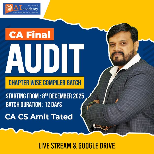 Picture of CA Final Audit Chapter Wise Compiler Batch By CA CS Amit Tated Sir