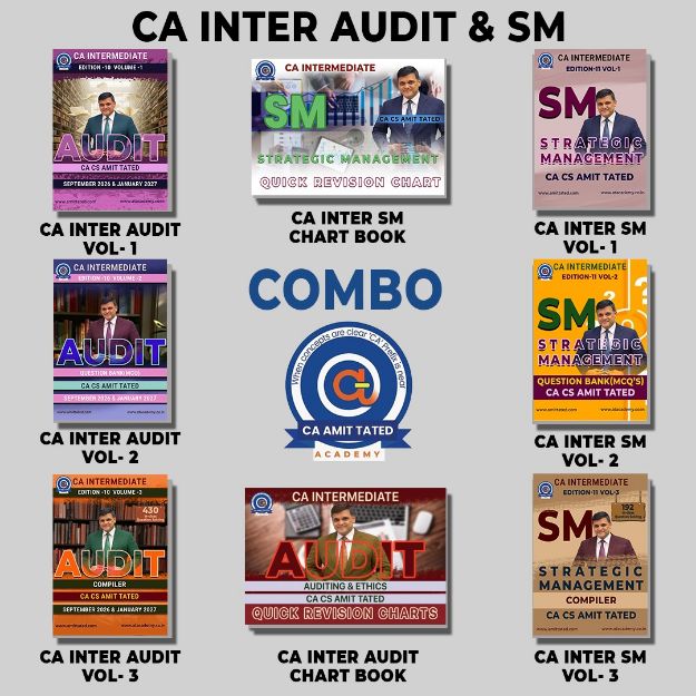 Picture of CA INTER AUDIT & SM COMBO BOOKS ( EDITION 10 ) BY CA CS AMIT TATED